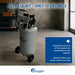 California Air Tools ultra quiet air compressor shown in indoor setting highlighting low 70 decibel noise level