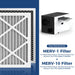 AlorAir WHD150/WHD200 dehumidifier dual-stage MERV-1 and MERV-10 filter maintenance detail