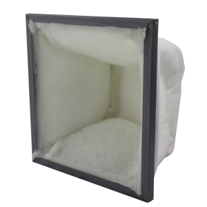 Pre-filter box for Novatek Novair 2000, showing the white filtration media housed in a black frame for initial air purification stages